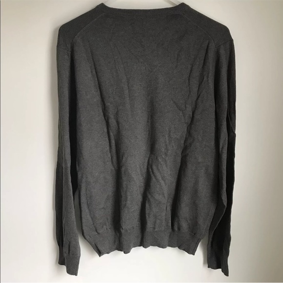 J Crew Sweater V Neck Hunter Green Cotton Cashmere - Picture 2 of 5